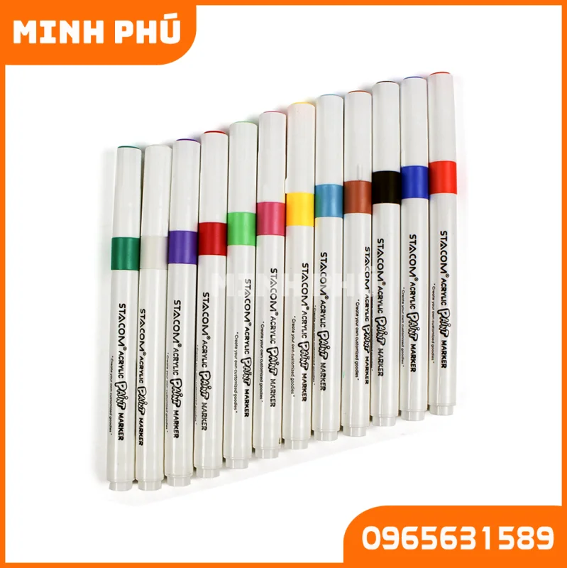 Bút màu Acrylic maker 12 màu
