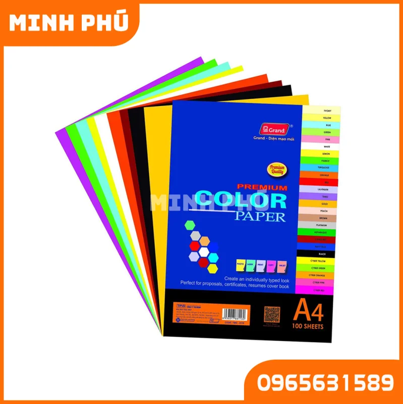 Giấy photo A4 màu đặc biệt