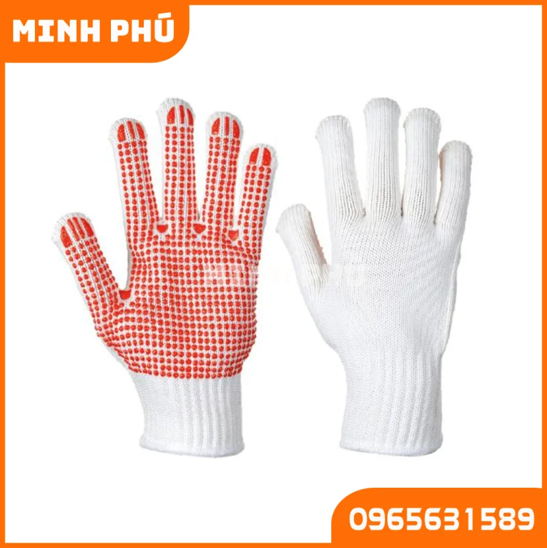 Găng tay phủ hạt nhựa