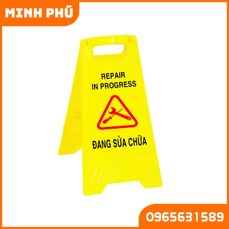 Biển cảnh báo chữ A - Đang sửa chữa
